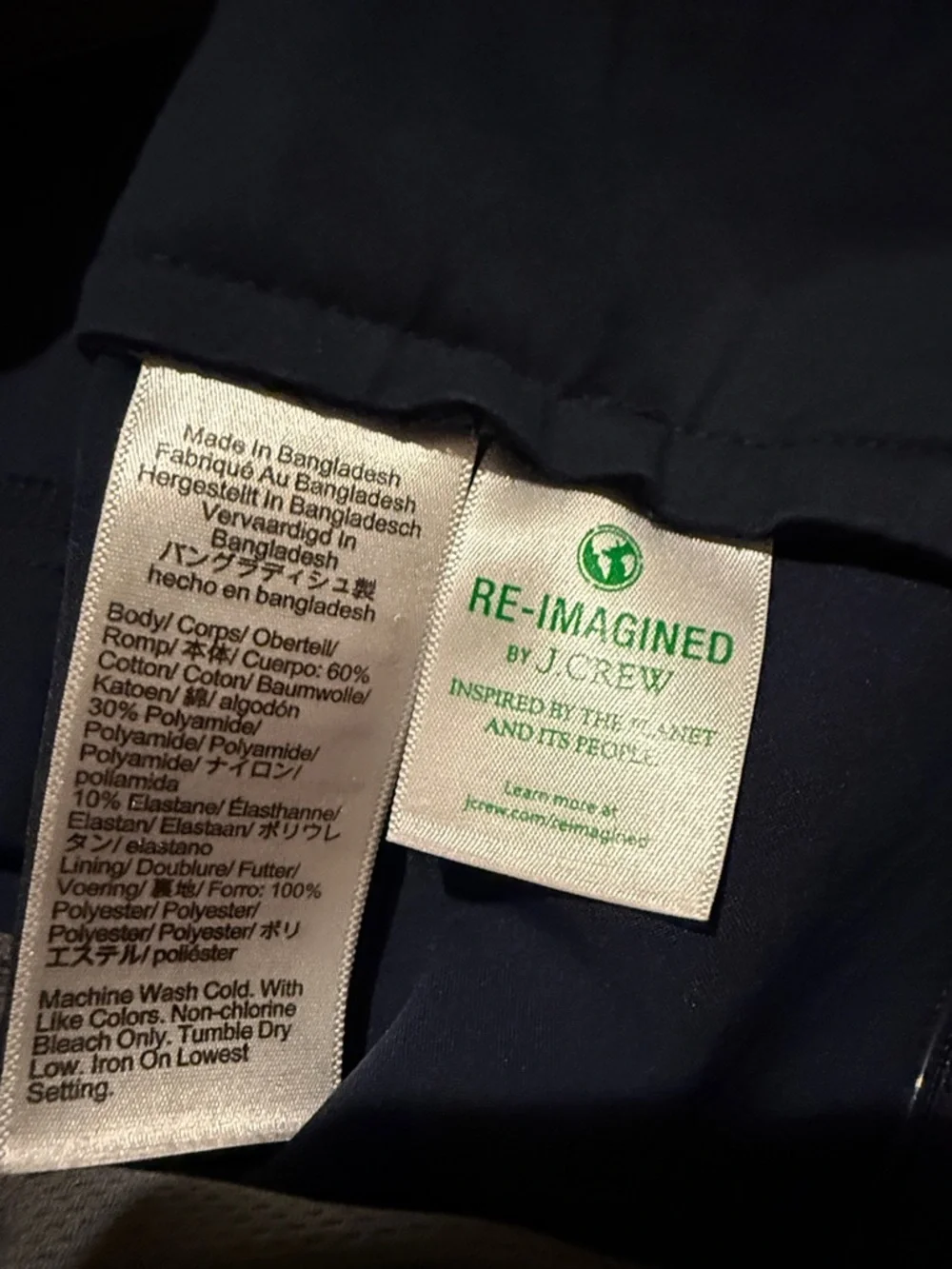 J. Crew Men's Navy Tech Pant. 770 Straight